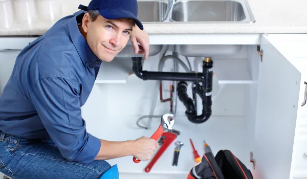 a plumber technician with a tool belt from Plumbing Lake Travis in Cedar Park, TX - Cedar Park TX