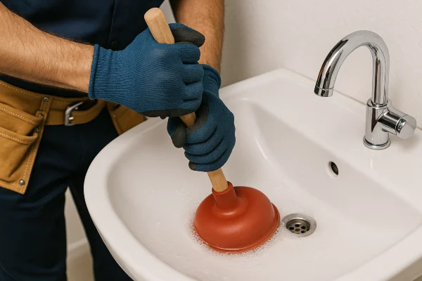 a male technician tightening a ball valve from Plumbing Lake Travis in Austin, TX - Faucet Installation a male technician tightening a ball valve from Plumbing Lake Travis in Austin, TX - Faucet Installation