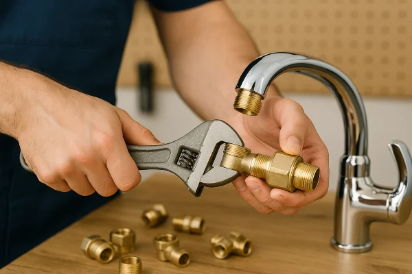 a male plumber installing a toilet from Plumbing Lake Travis in Austin, TX Plumber near me a male plumber installing a toilet from Plumbing Lake Travis in Austin, TX Plumber near me