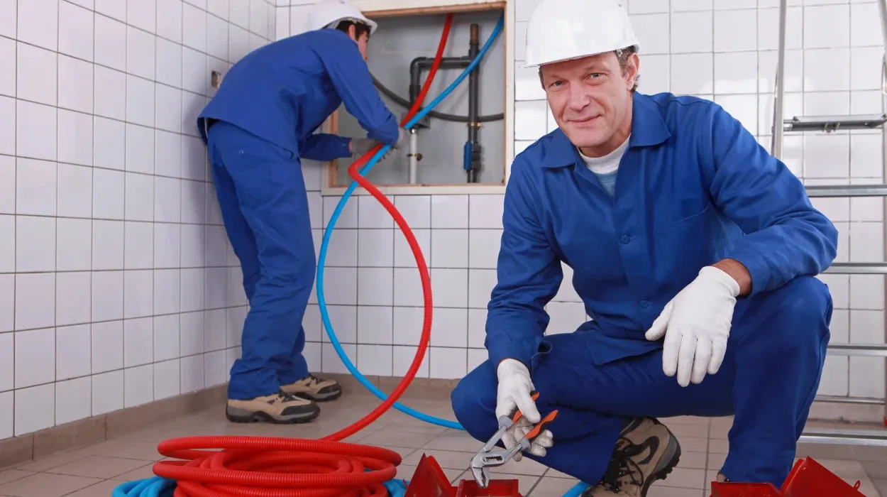 male plumber fixing a bathroom faucet from Plumbing Lake Travis in Austin, TX - Plumbing Repipe